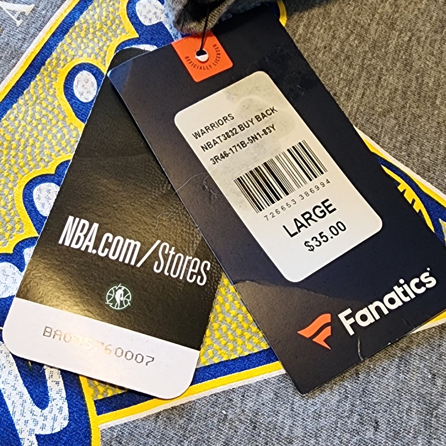 New Women's Golden State Warriors T Shirt Heather Grey Drop Tail Back Large