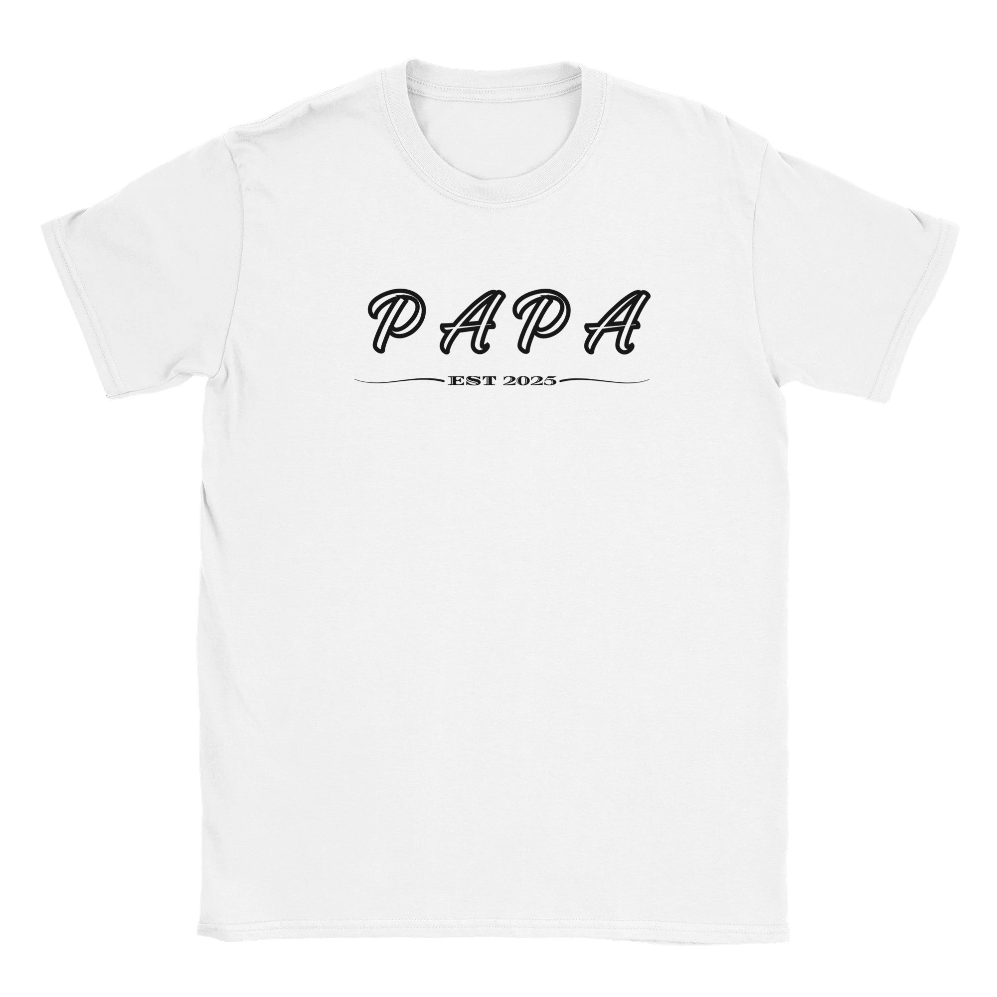 Men's PAPA Est 2025 T Shirt New Dad Soft Cotton Tee Father's Day