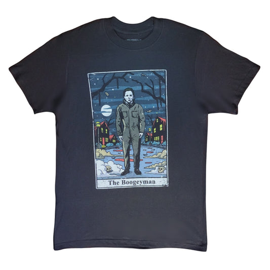 New Men's Michael Myers "The Boogeyman" Tee Shirt Cotton Large Black Halloween