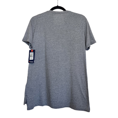 New Women's Golden State Warriors T Shirt Heather Grey Drop Tail Back Large